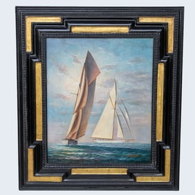 Nautical Scene, Oil on Canvas