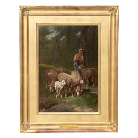 Pastoral Scene, Oil on Artist Board