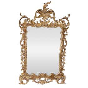 Vintage La Barge Carved Gold Leaf and Wood Louis XV Style Wall Mirror