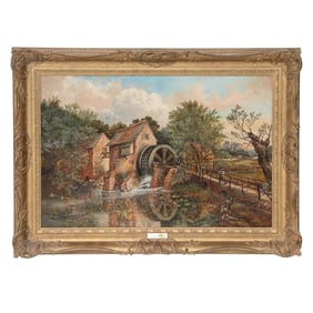 Late 19th C. Landscape Scene, Oil on Canvas