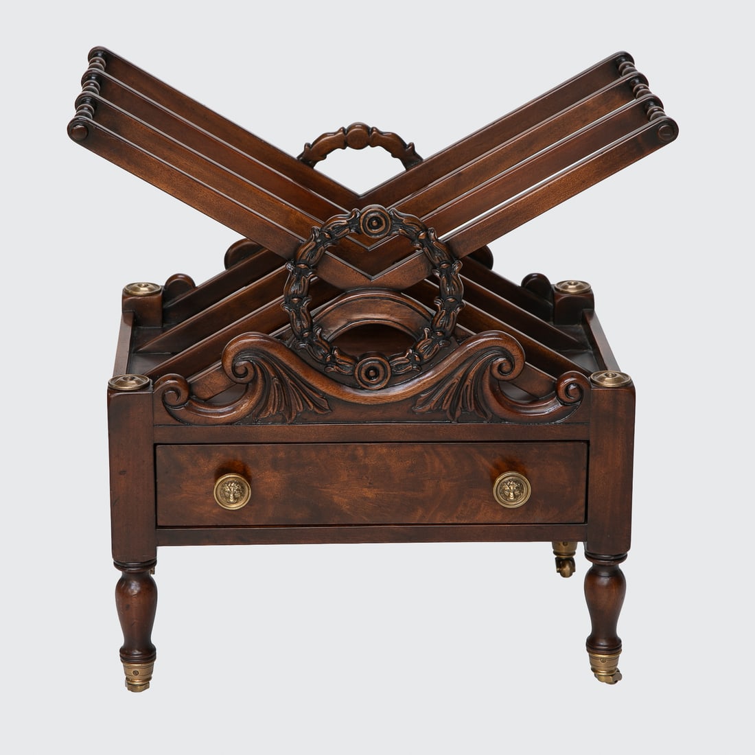 Vintage Theodore Alexander Althorp Collection Mahogany Magazine Rack/Canterbury (1 of 7)