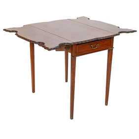 Late 19th C. English Mahogany George III Style Drop Leaf/PembrokeTable