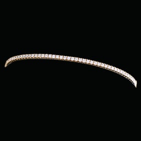 Tiffany & Co. 18K Yellow Gold Natural Diamond Hinged Bracelet