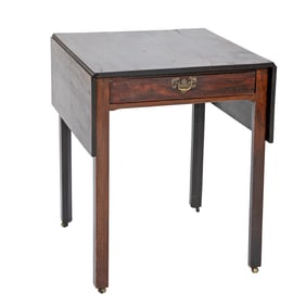 Late 19th C. English Mahogany Pembroke Style Side Table