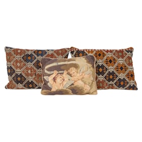 Group of Vintage Decorative Pillows Three Total