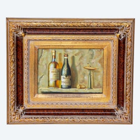 Interior Scene, Oil on Artist Board