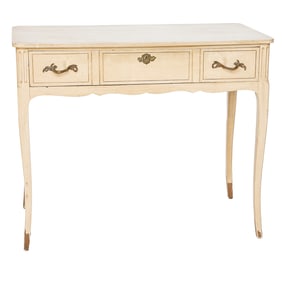Vintage The White Furniture Company Painted Louis Philippe Style Writing Desk