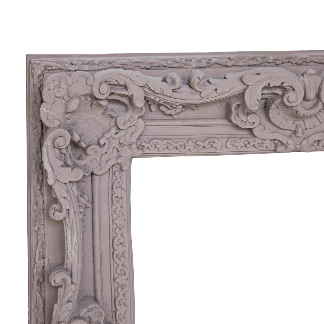 Rectangular Plaster Wall Frame in Lavender Painted Finish - 5