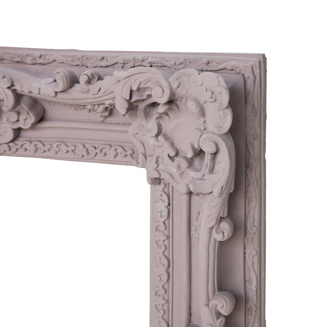 Rectangular Plaster Wall Frame in Lavender Painted Finish - 6