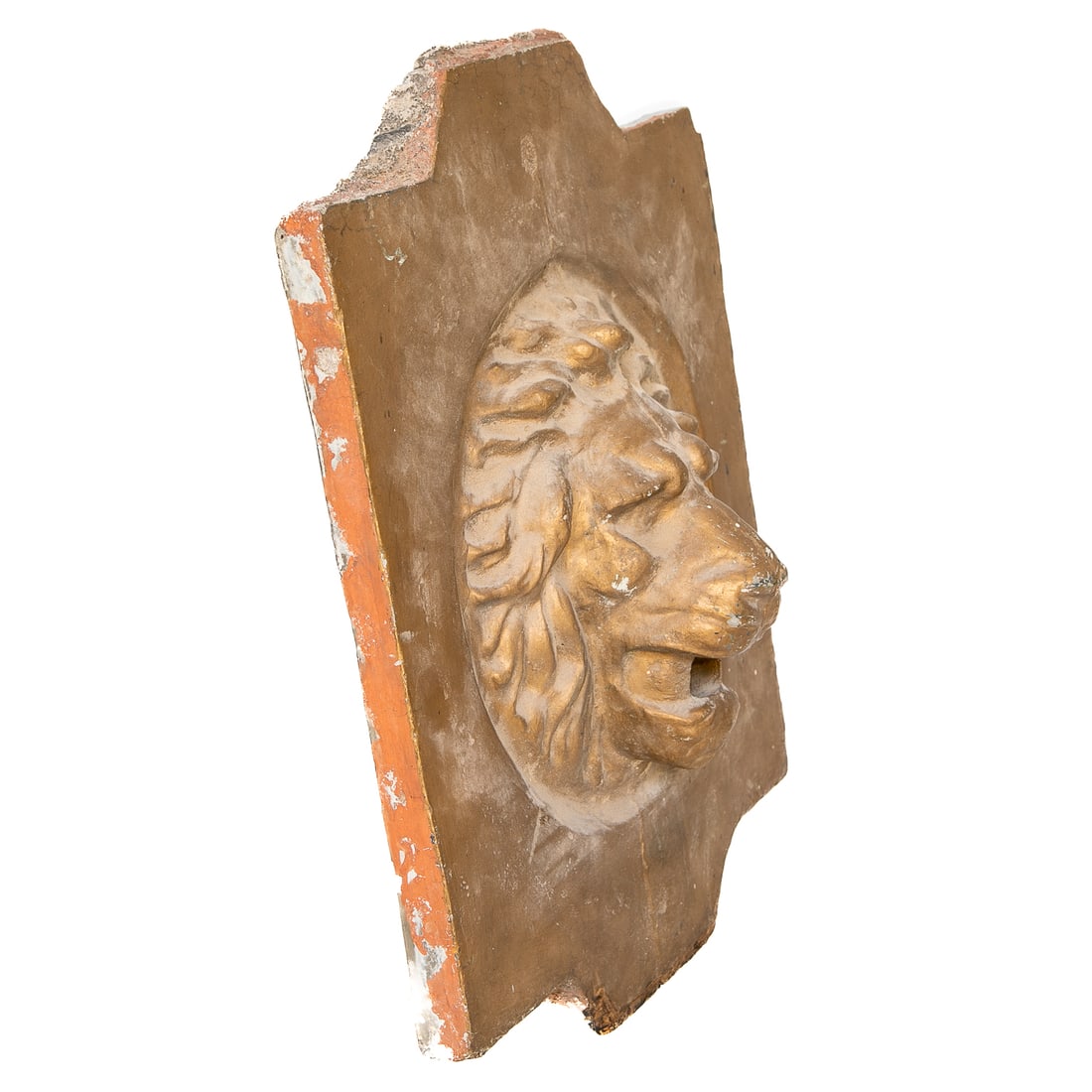 Vintage Venetian Style Plaster Lion Mask Wall Fountain - 3