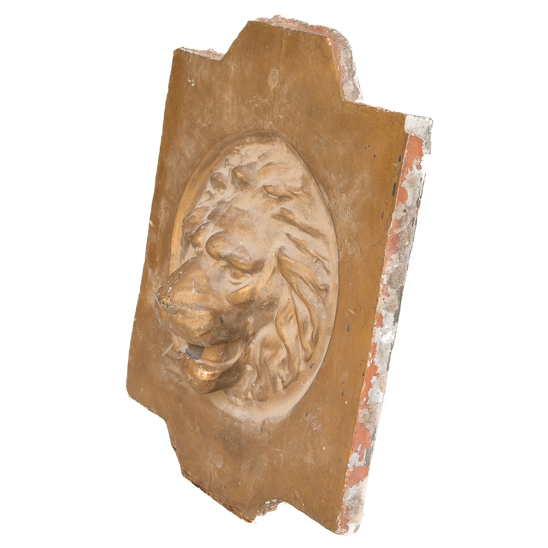 Vintage Venetian Style Plaster Lion Mask Wall Fountain - 4