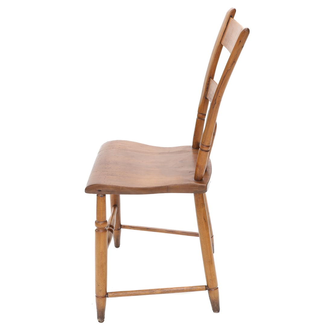 Early American Style Cherry Wood Side Chairs, Set of Four - 10