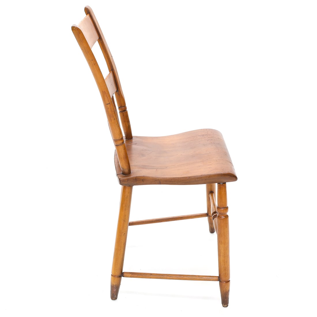 Early American Style Cherry Wood Side Chairs, Set of Four - 8