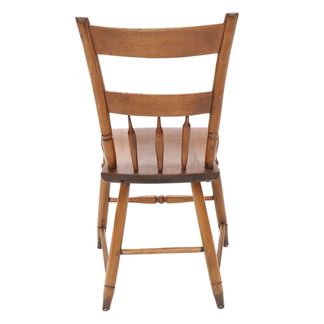 Early American Style Cherry Wood Side Chairs, Set of Four - 9