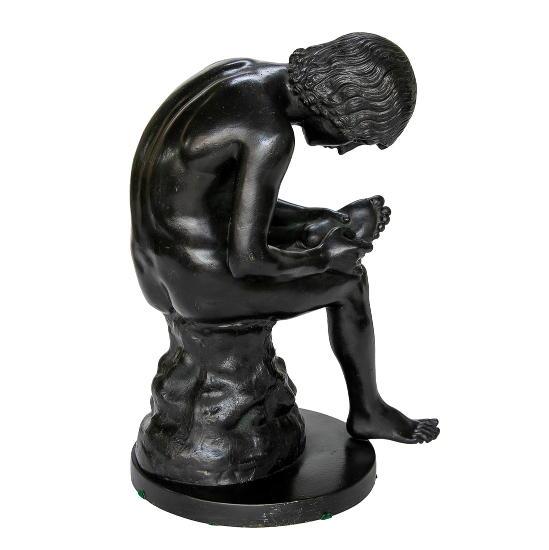 Vintage Spelter Sculpture Depicting The Boy with the Thorn - 4