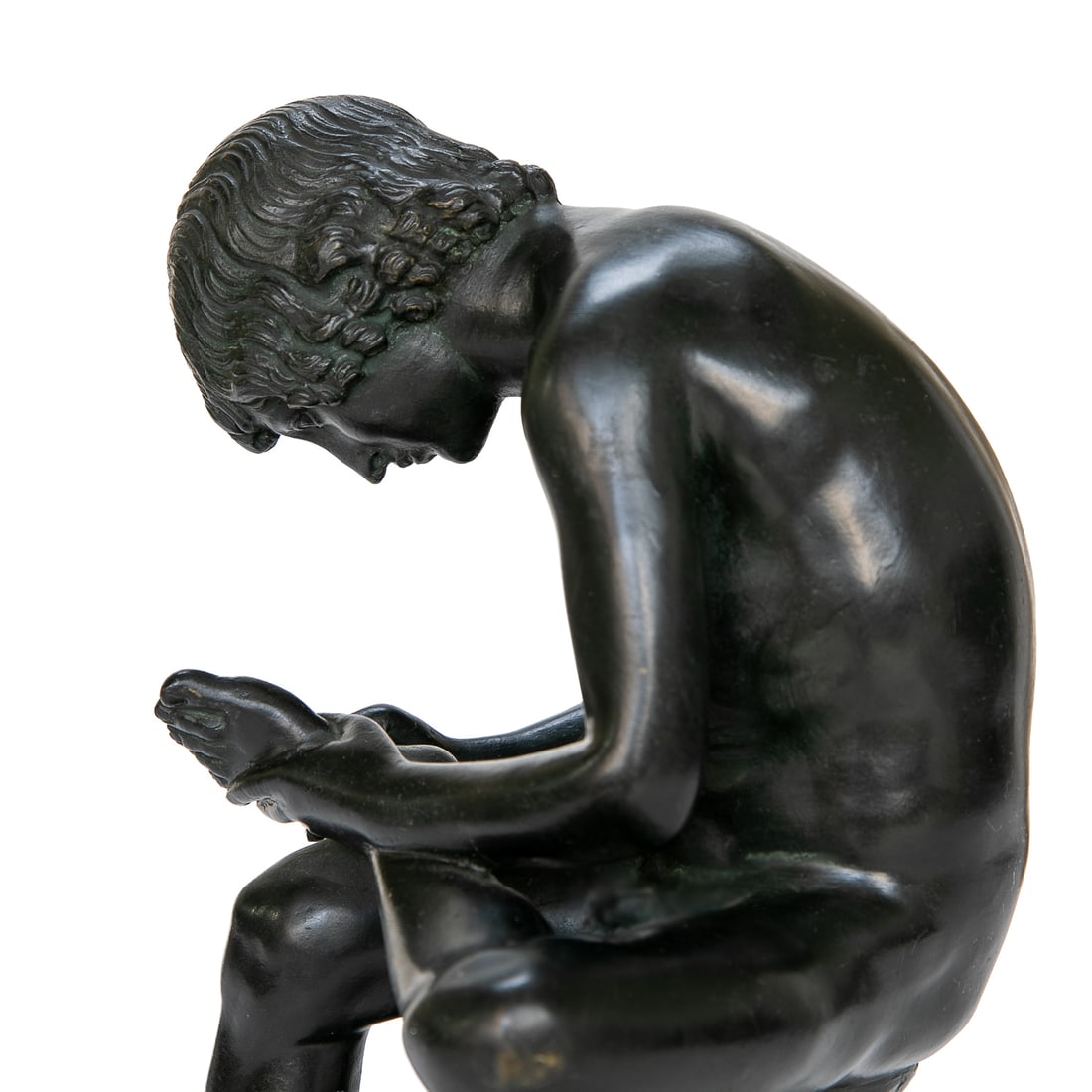 Vintage Spelter Sculpture Depicting The Boy with the Thorn - 7