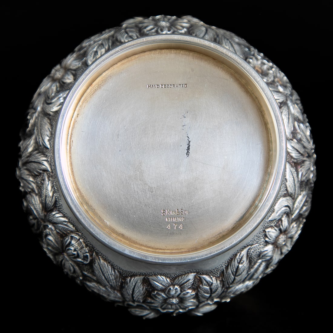 S. Kirk and Son Sterling Silver Rose Repousse Bowl - 5