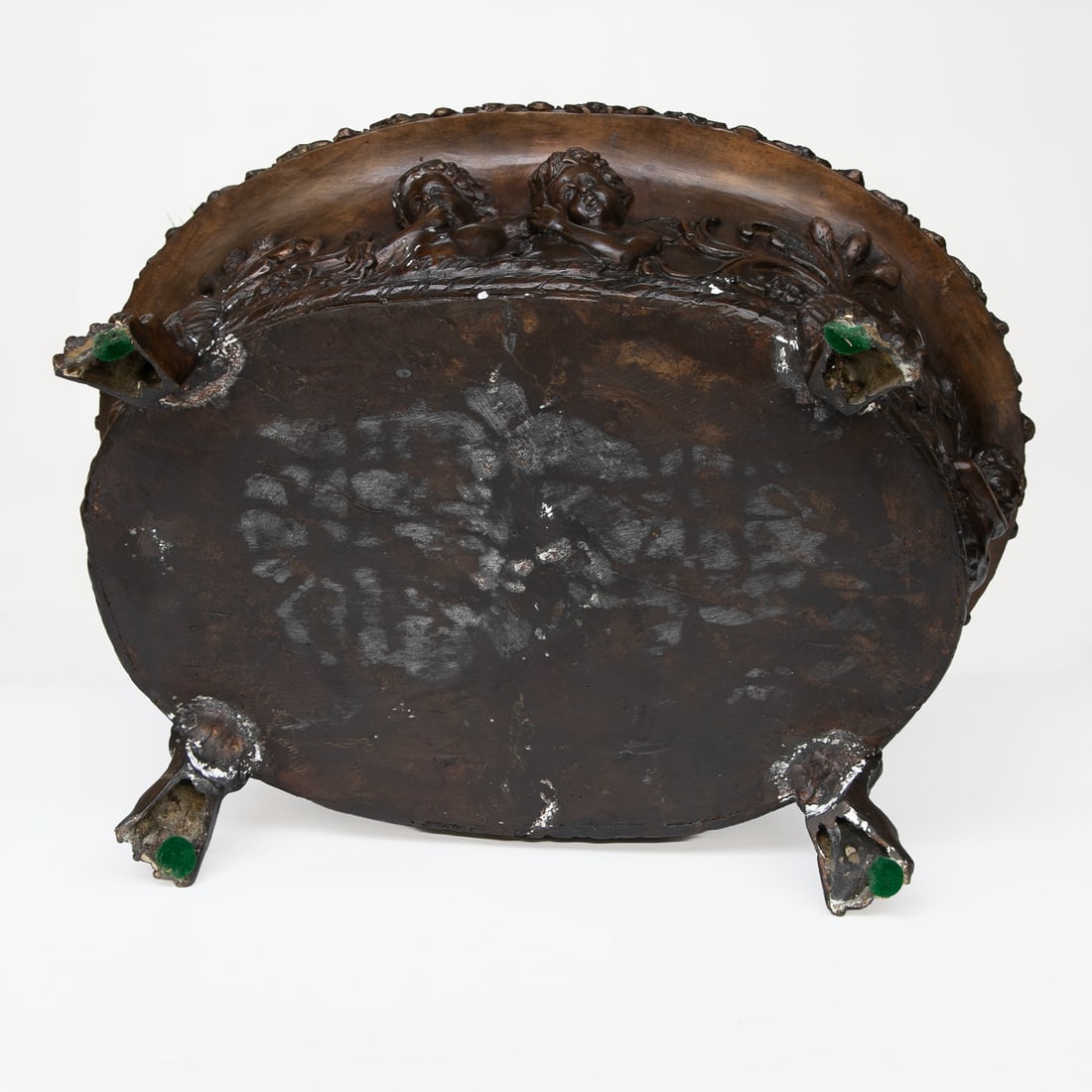 Footed Bronze Oval Planter - 4