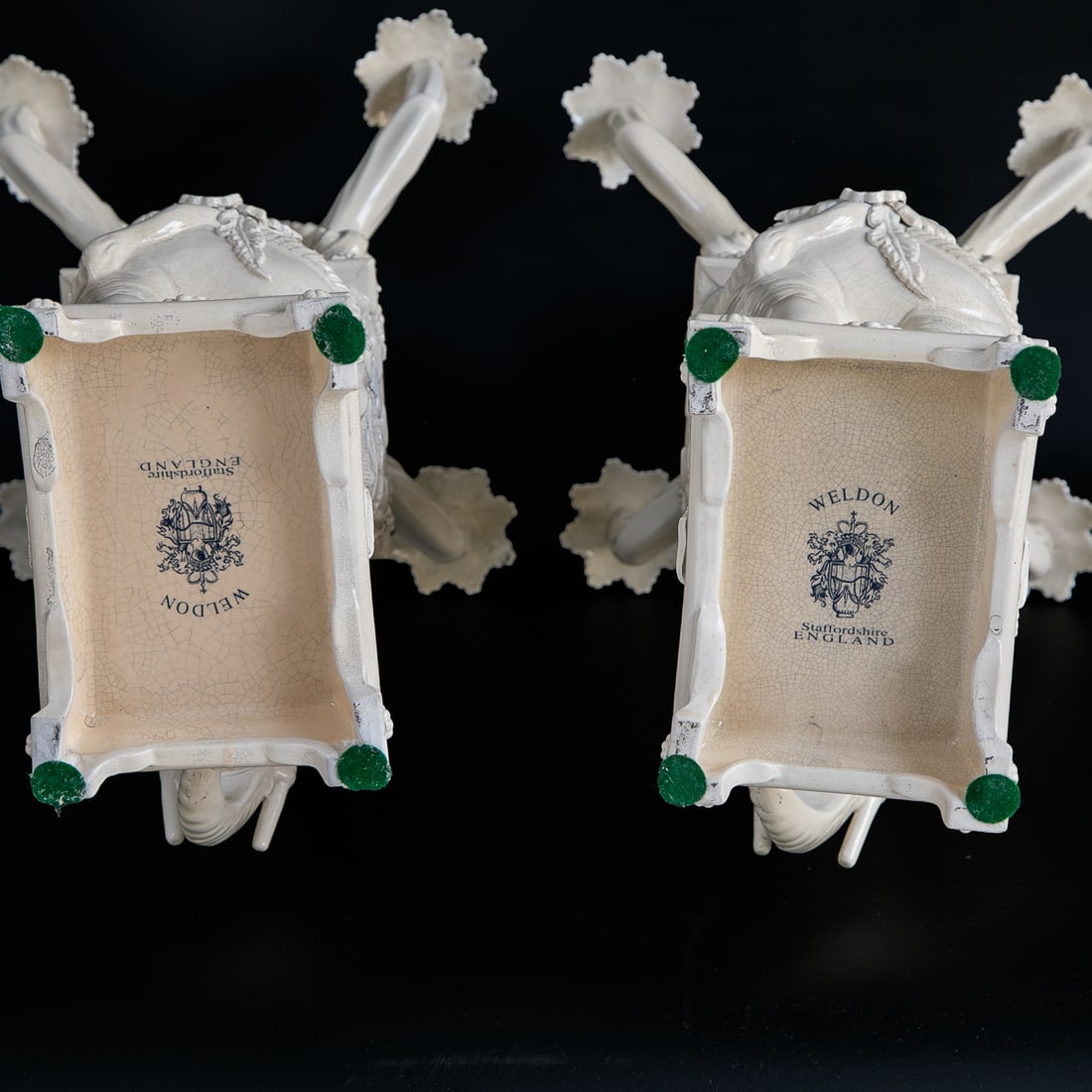 Unique Peter Weldon Staffordshire Creamware Elephant Candelabra, Pair - 7