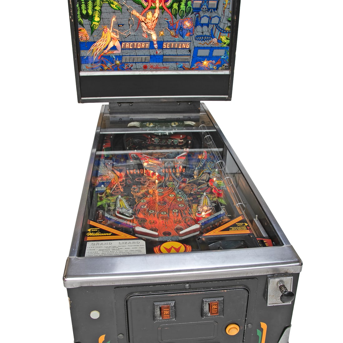 Vintage 1986 Grand Lizard Pinball Machine - 3