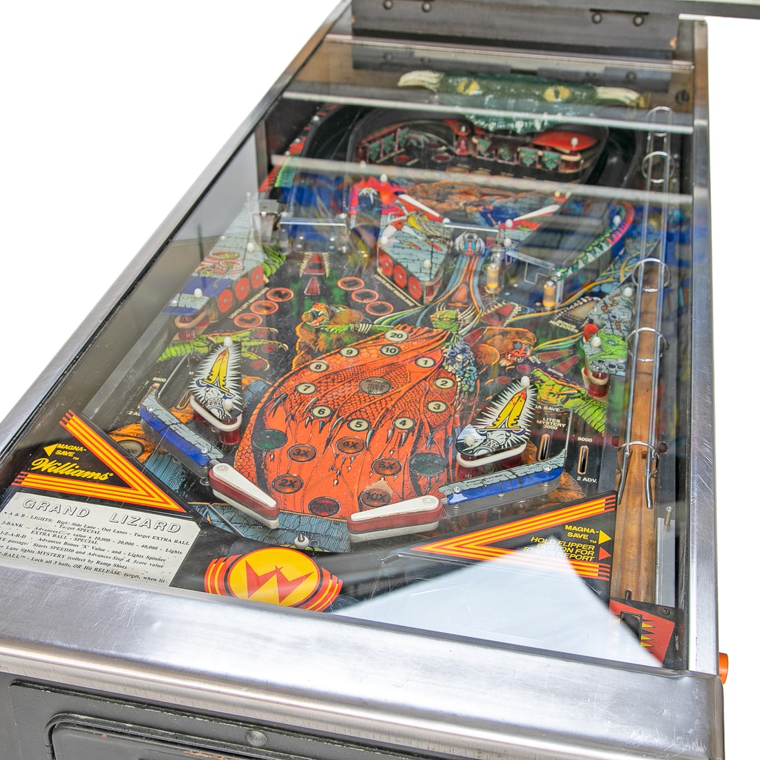 Vintage 1986 Grand Lizard Pinball Machine - 9