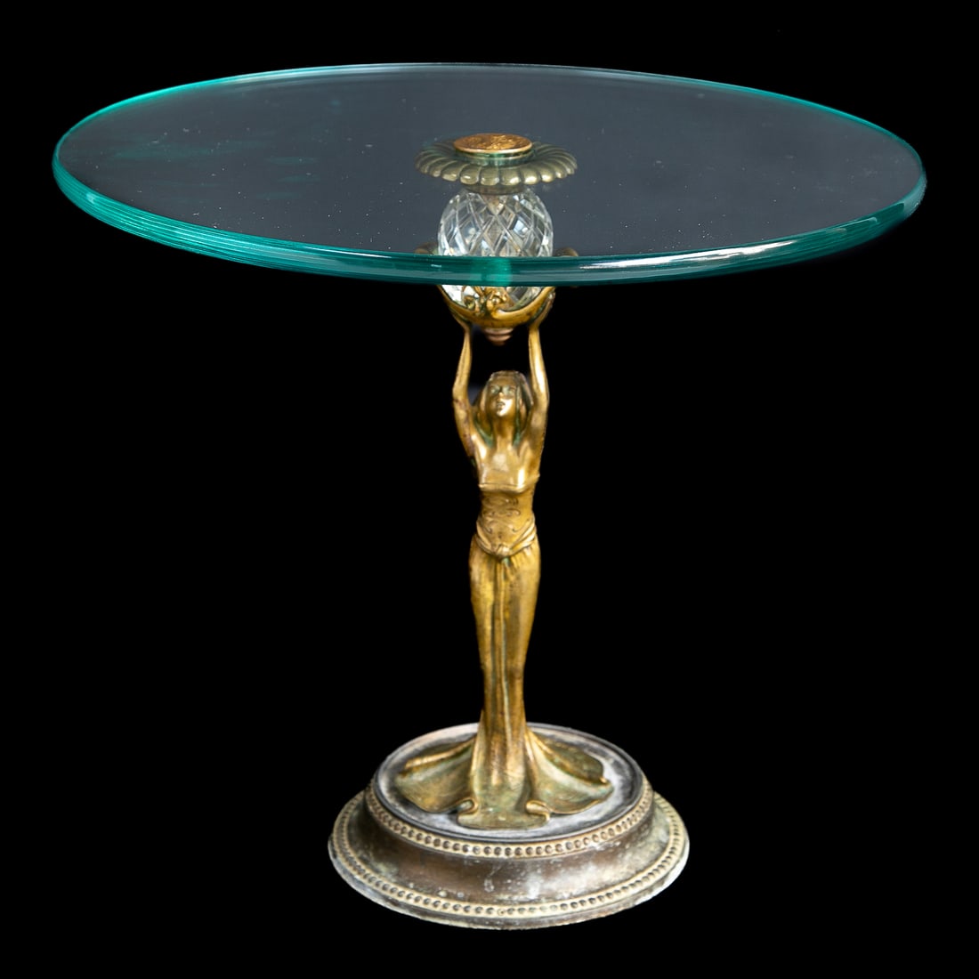 Francis Renaud (1877-1973) Bronze Art Nouveau Sculpture with Glass Top (1 of 7)