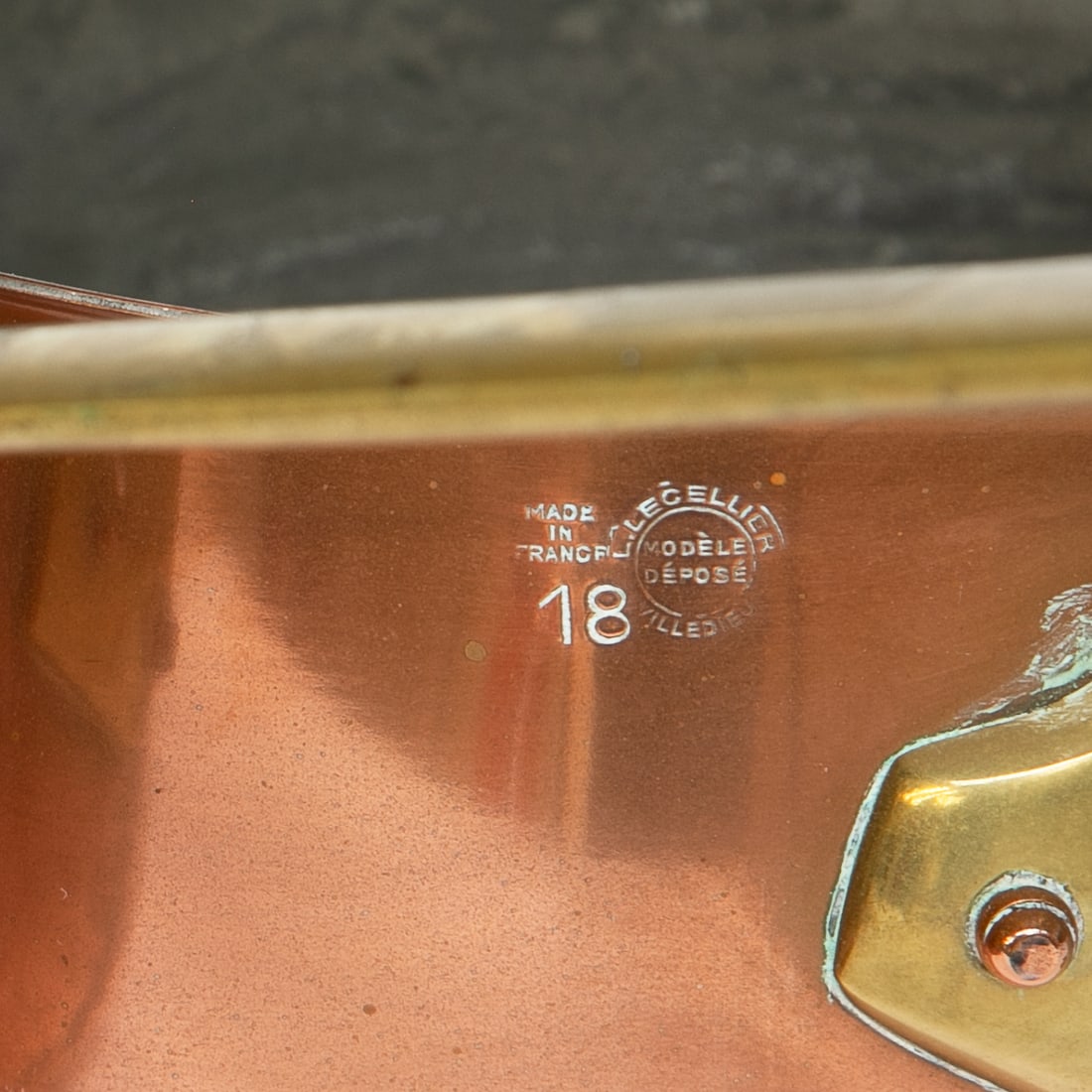 Vintage French L. Lecellier Copper Sauce Pans, Five Total - 4