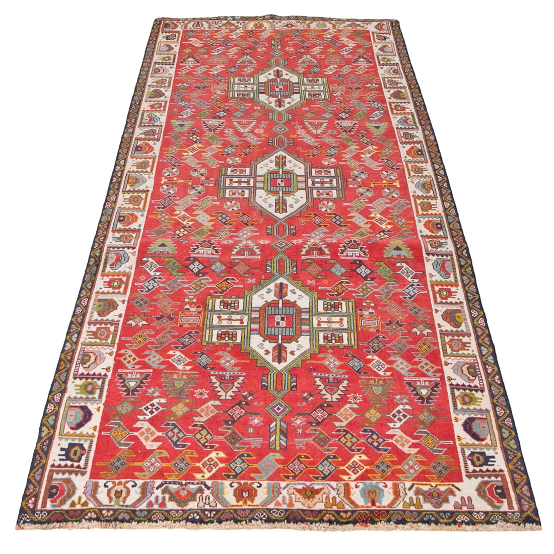 3'10" X 9'7" Qashghi Runner: 3'10" X 9'7" Qashghi Runner