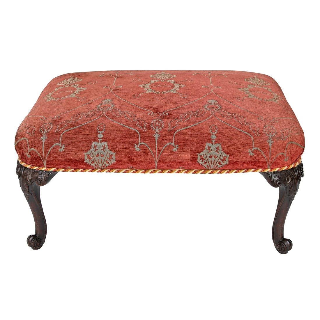 Late 19th C. English Mahogany Chippendale Style Bench (1 of 5)