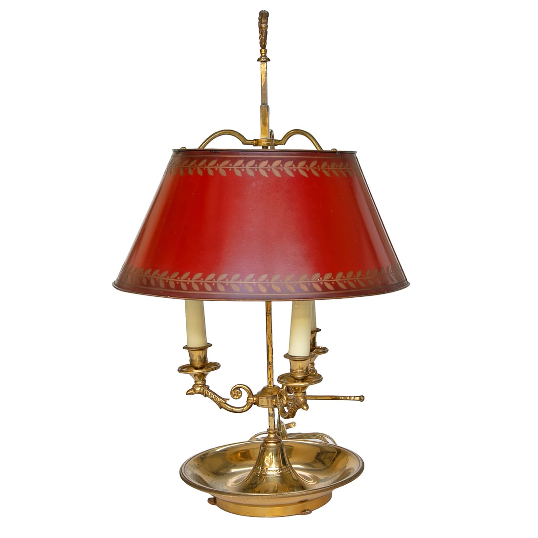 Vintage Brass and Tole Bouillotte Lamp (1 of 7)