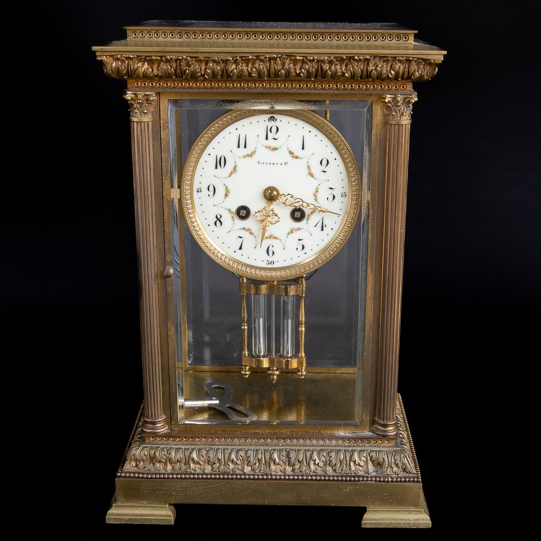 Early 20th C. Tiffany & Co. Brass Mercury Mantle Clock (1 of 11)