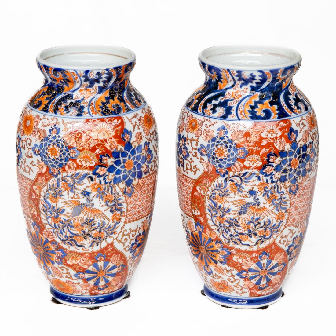 Early 20th C. Japanese Imari Vases, Pair (1 of 6)
