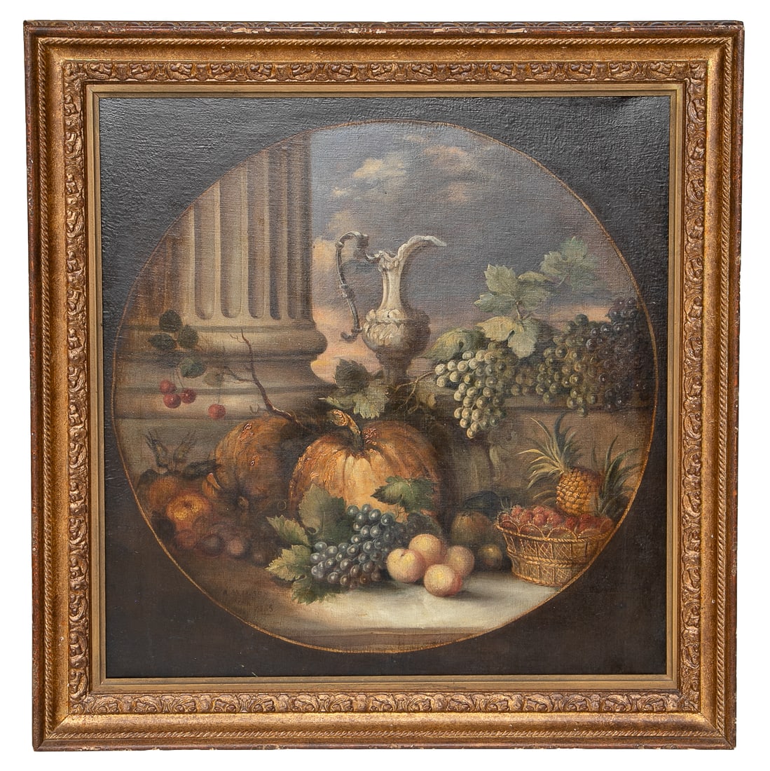 Late 19th C. Fruit Still Life, Oil on Canvas (1 of 5)