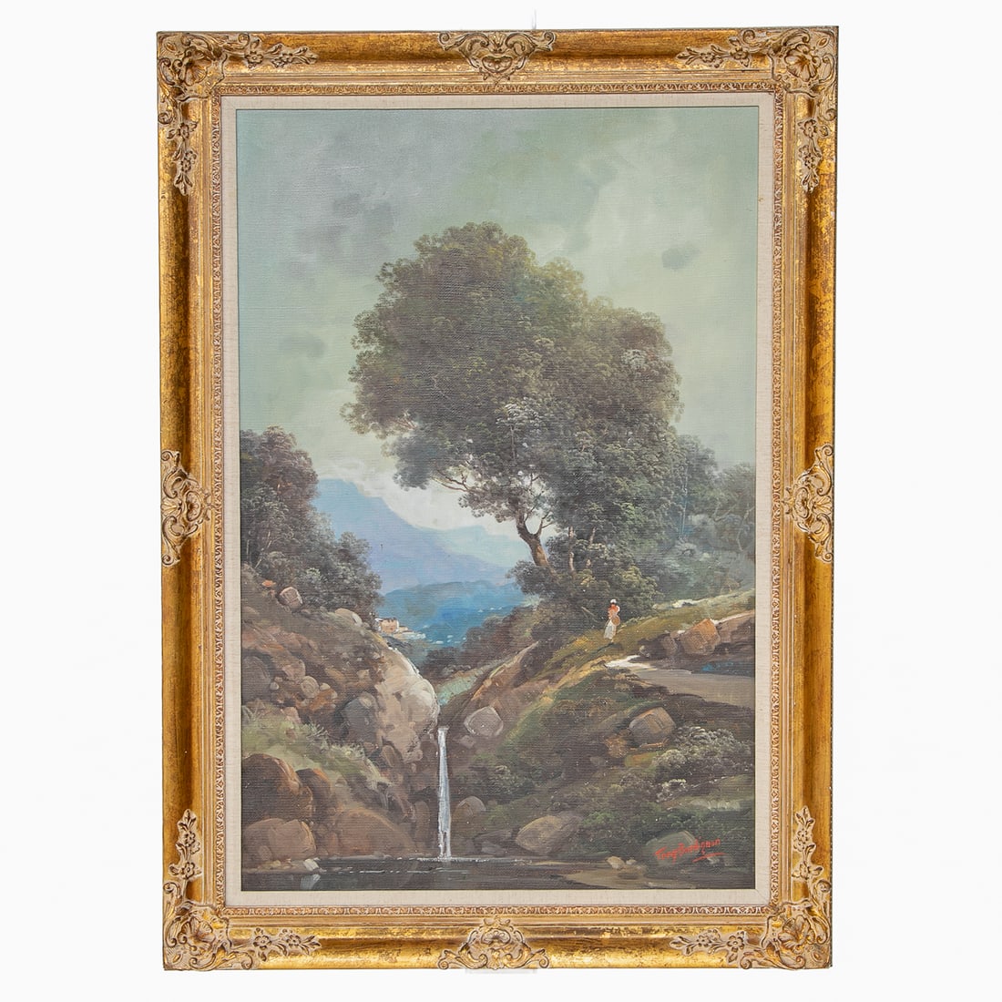 Landscape Scene, Oil on Burlap (1 of 5)