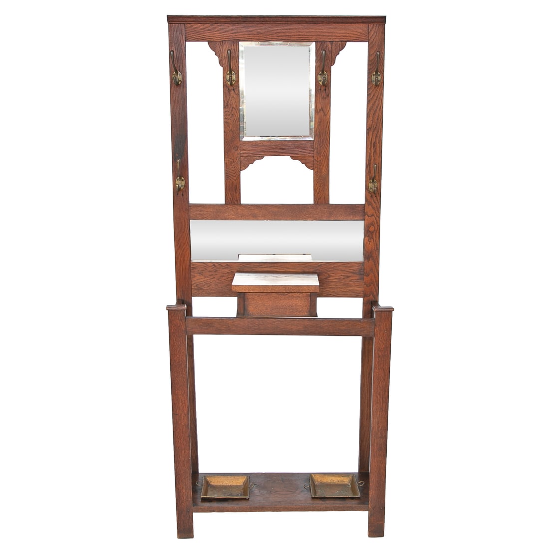 Antique English Oak Hall Tree (1 of 11)