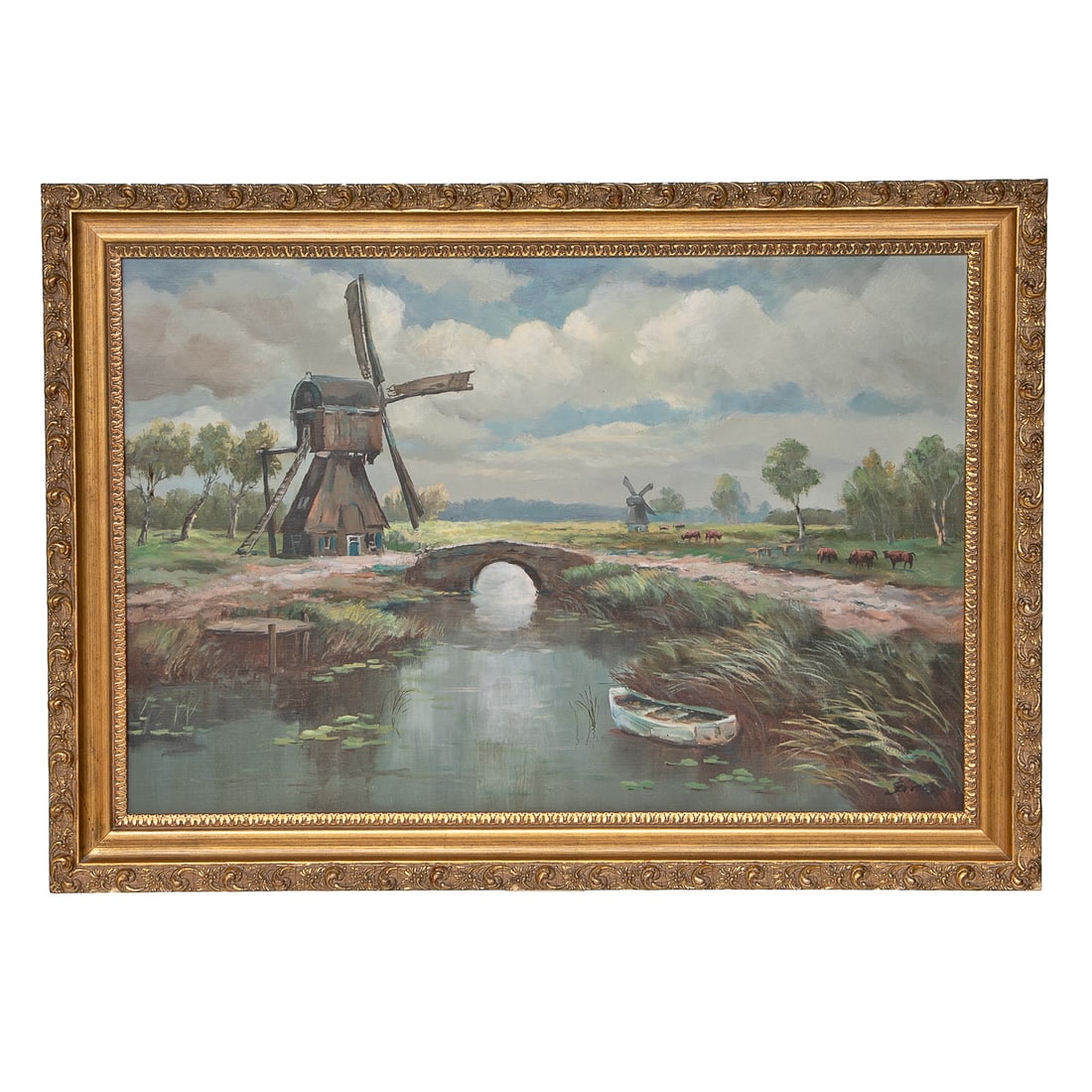 Dutch Landscape Scene, Oil on Artist Board (1 of 5)