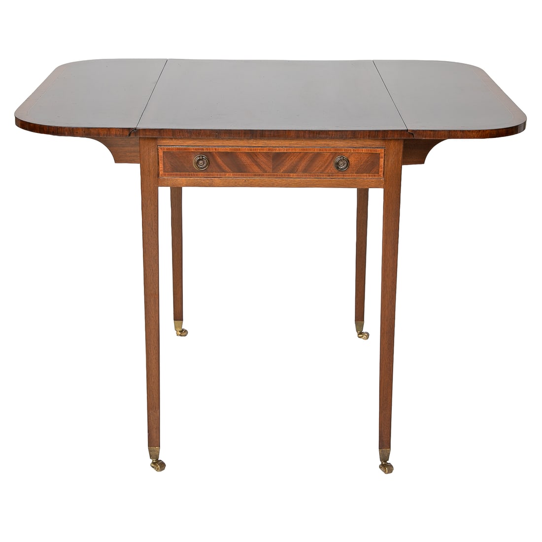 Vintage English Mahogany Inlaid Pembroke Table (1 of 10)