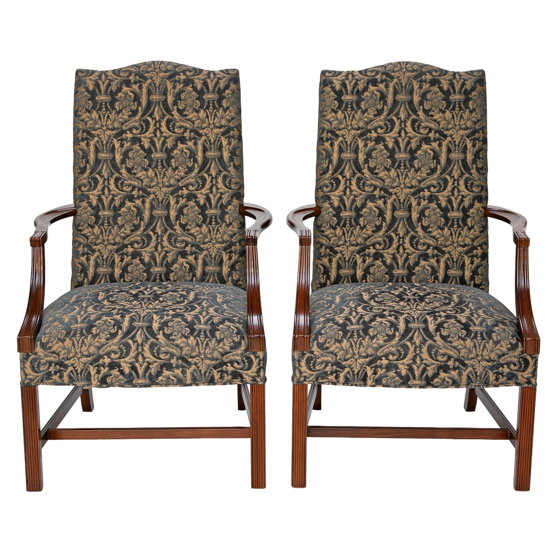 Hickory Chair Company Martha Washington Arm Chairs, Pair (1 of 10)