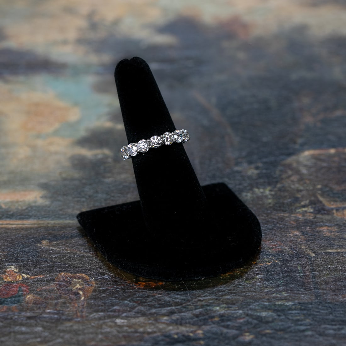 Platinum Diamond Eternity Ring, Size 6.5: Platinum Diamond Eternity Ring, Size 6.5, Consisting of Sixteen (16) Natural Round Brilliant-Cut Diamonds Weighing 4.81 Carats. Diamonds are G in Color and VS in Clarity. Ring Weighs 6.3 Grams.