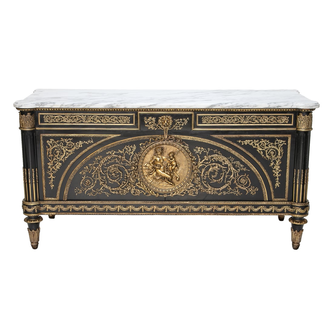 Amazing 19th C. G. Durand French Louis XVI Revivalist Style Marble Top Commode (1 of 13)