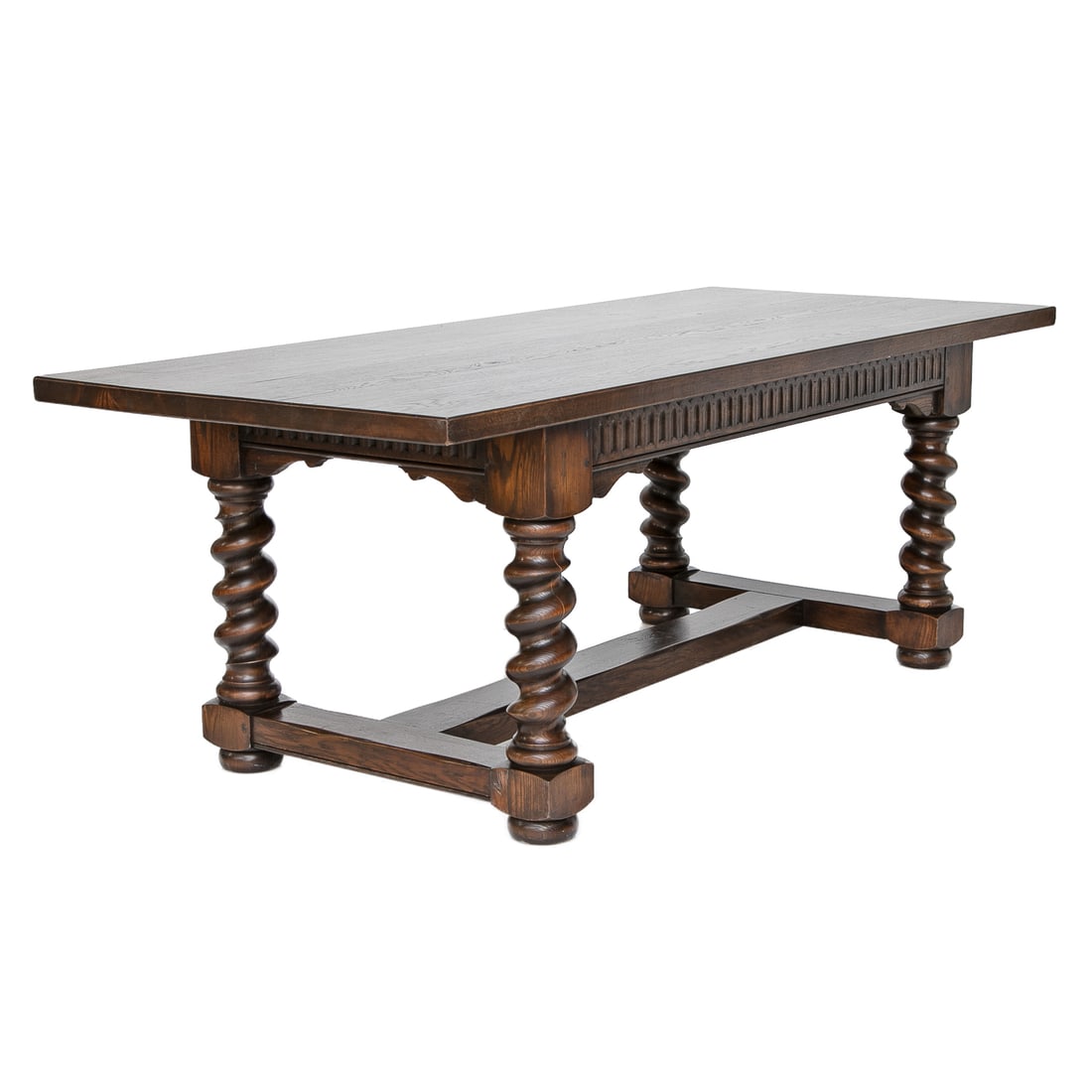 Vintage English Oak Refractory Style Dining Table (1 of 9)