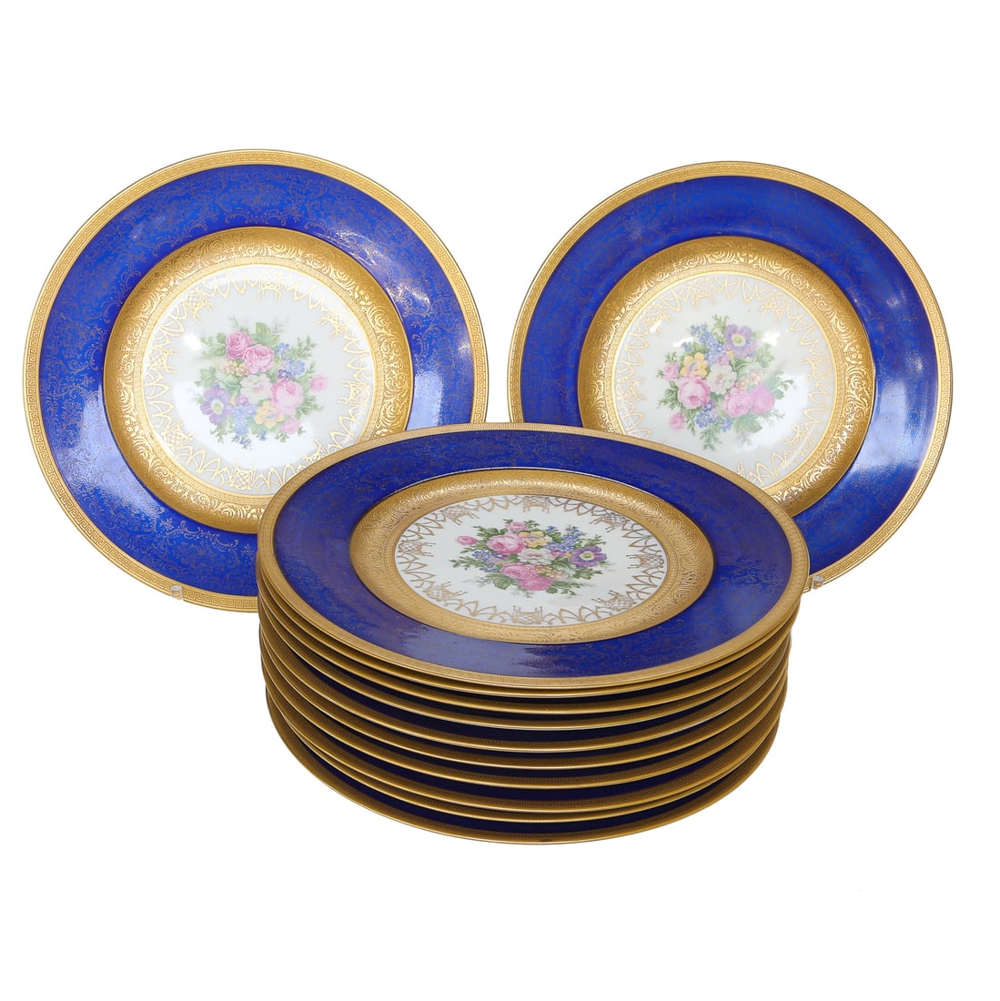 French Vignaud Limoges Dinner Plates, Set of Twelve (1 of 3)