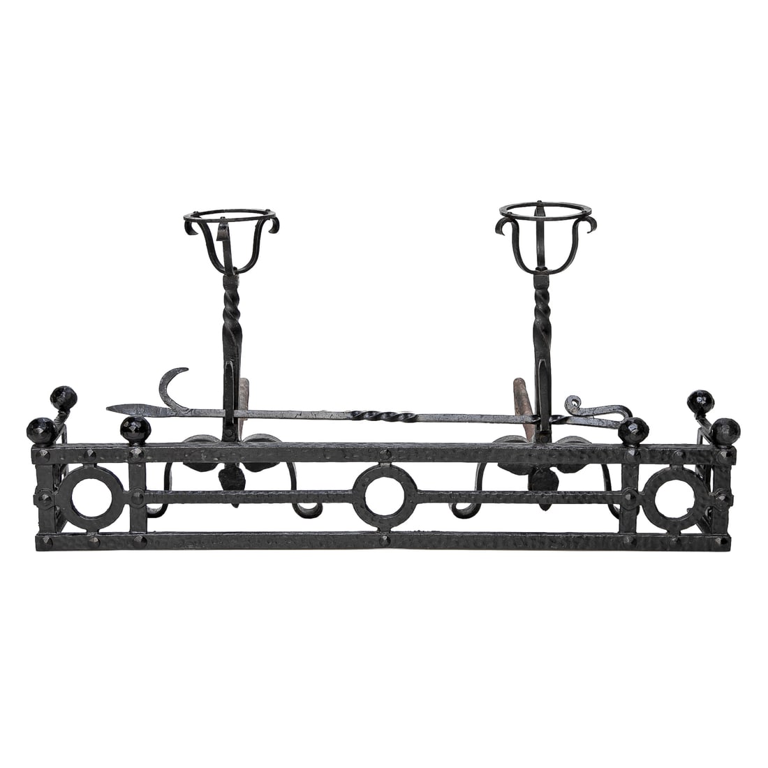Vintage Wrought Iron Fire Set, Four Total Pieces (1 of 12)