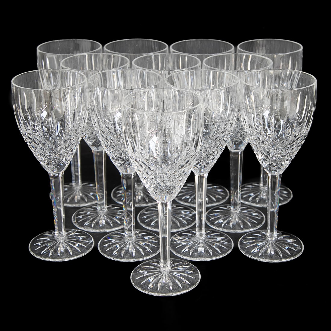 Waterford Crystal Kenmare Pattern Wine Glasses, Twelve Total (1 of 6)