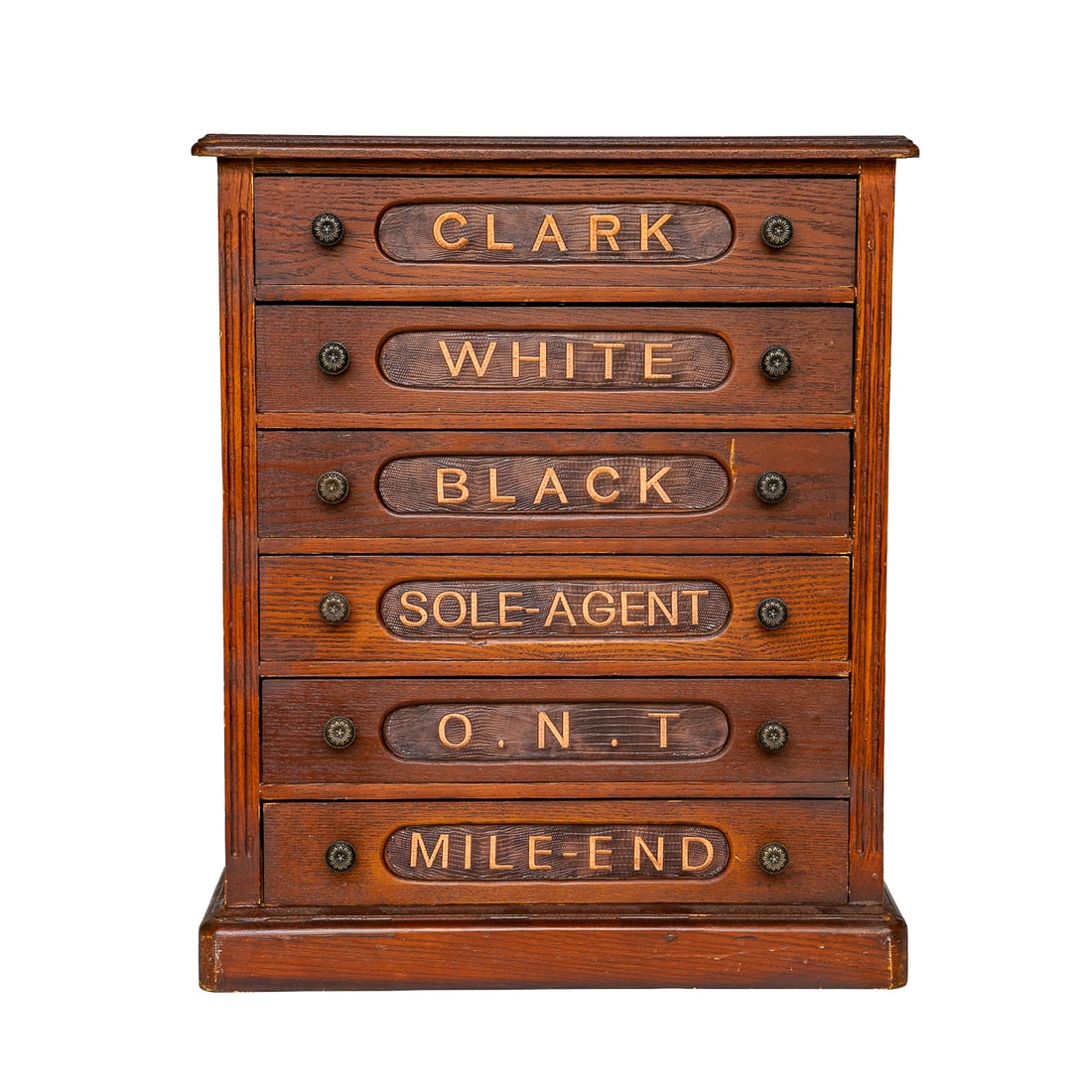 Vintage Clark's Oak Six Drawer Spool Chest (1 of 6)