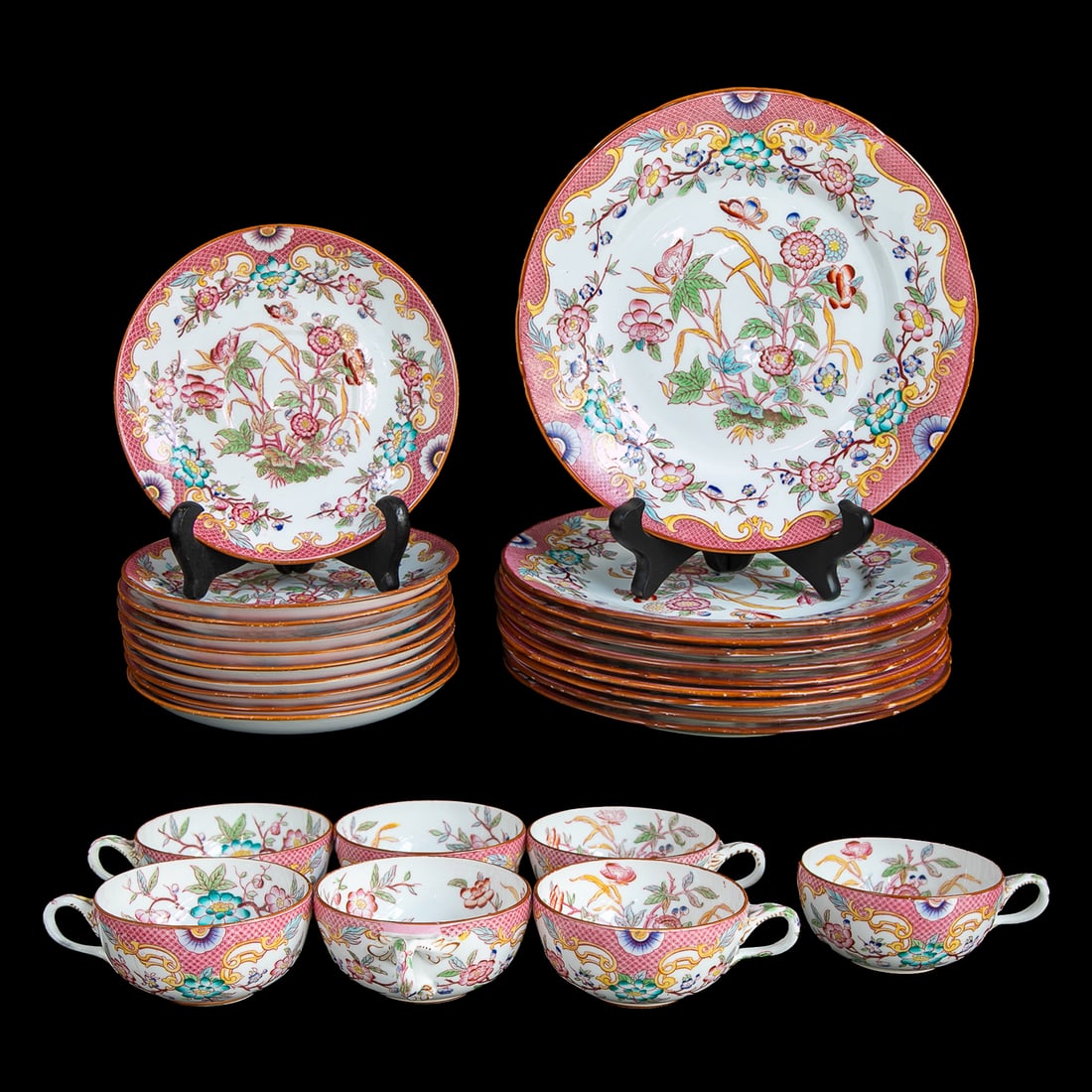 Vintage German Porcelain Partial Dessert Service, Twenty-Seven Total Pieces (1 of 12)