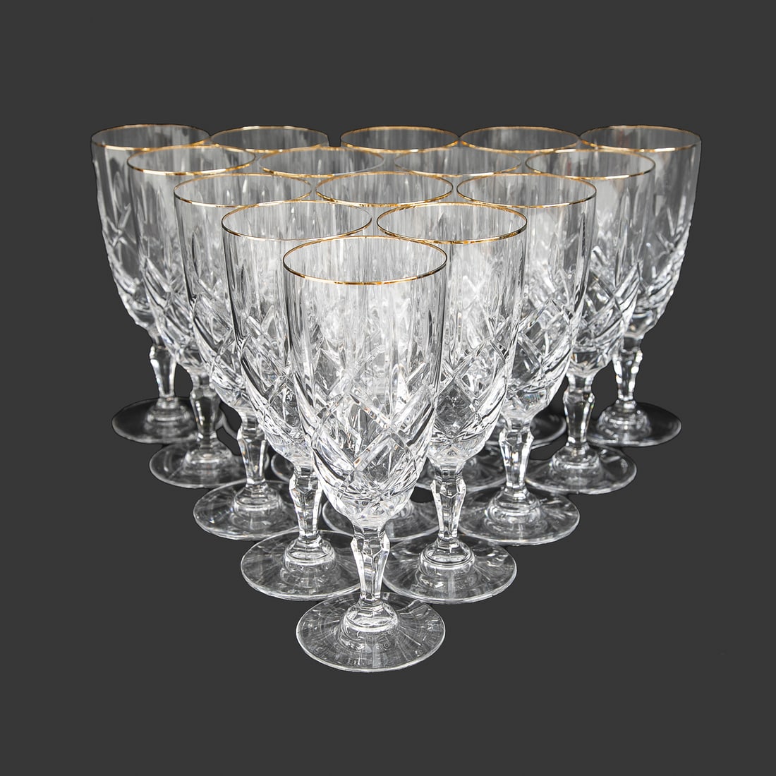 Marquis by Waterford Chelsea Pattern Gold Rim Iced Beverage Glasses (1 of 7)