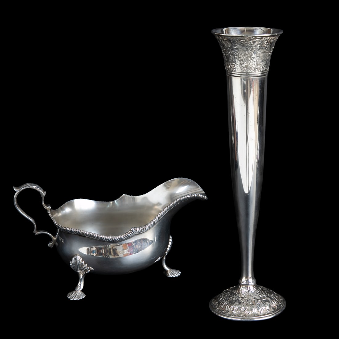 Silver Plated Table Top Items, Two Total (1 of 8)