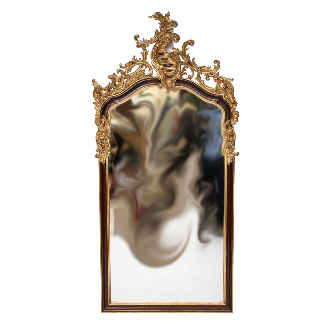 Vintage Louis XV Style Mahogany and Gold Leaf Wall Mirror (1 of 5)