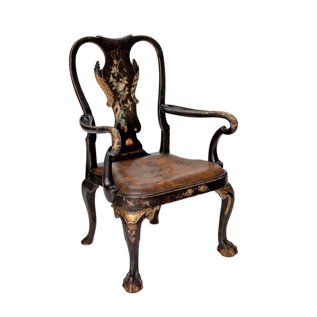 Late 19th C. English Georgian Style Arm Chair (1 of 9)